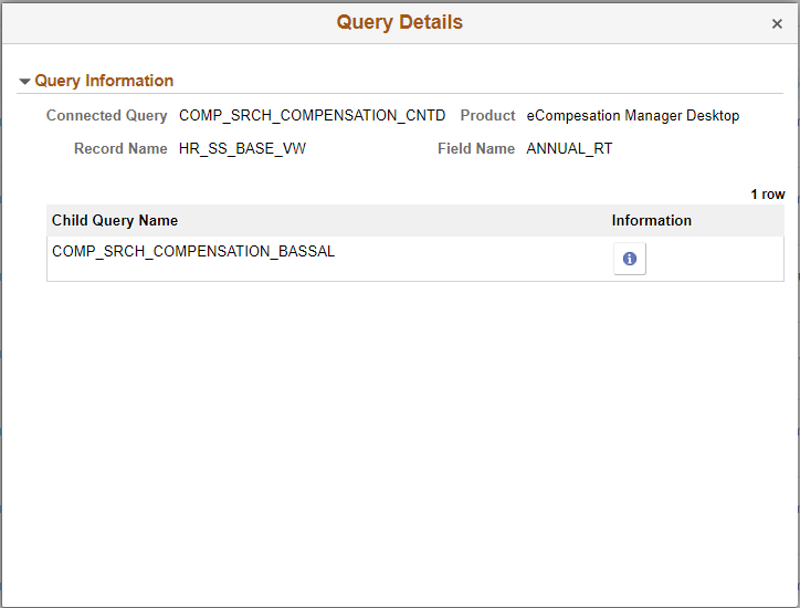 Query Details page