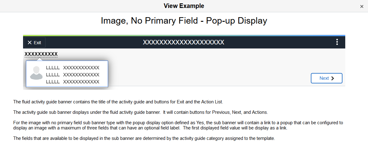 View Example (Sub Banner) Page with the Popup Display Option Selected
