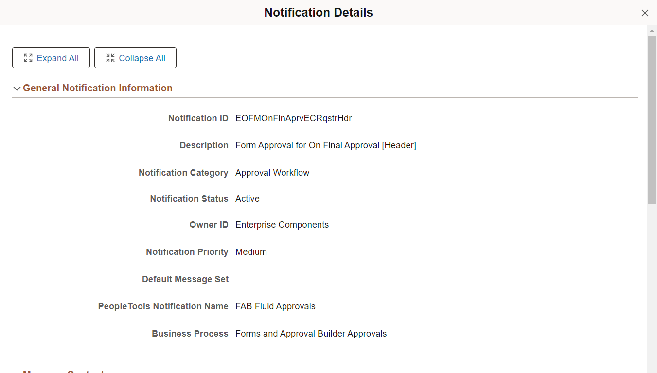 View Notification - Notification Detail page (1 of 4)