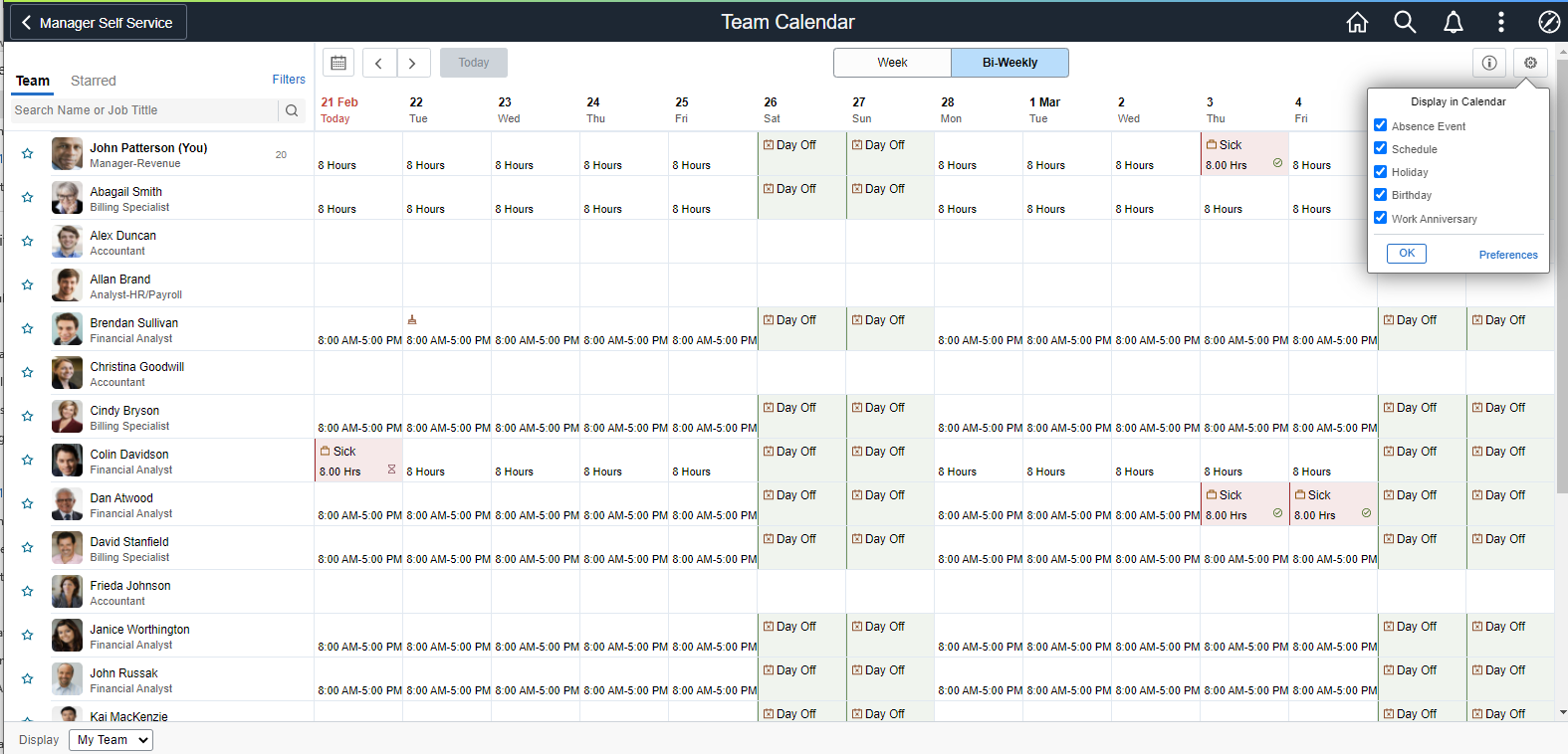 Preferences_Display in Calendar