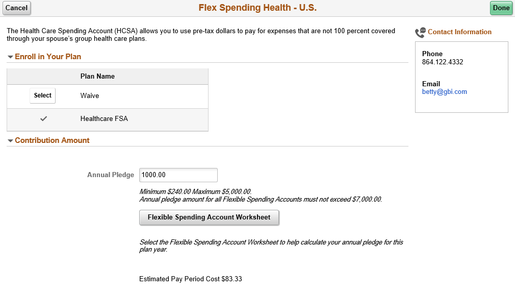 Flex Spending Health - U.S.