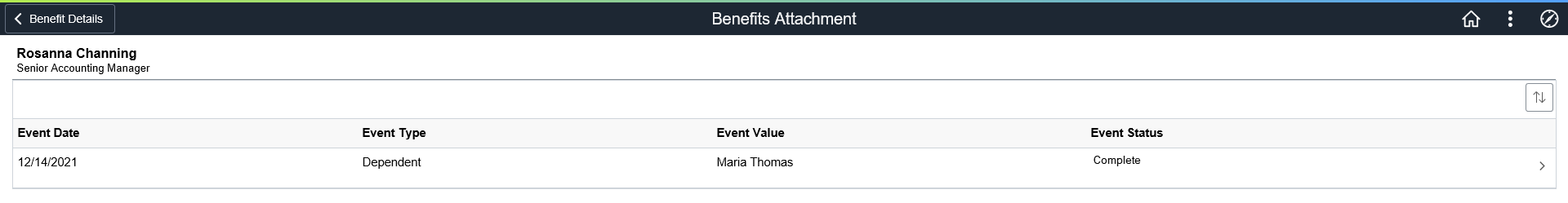 Benefits Attachment page
