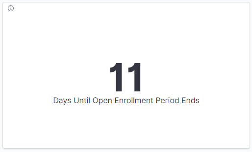 Days Until Open Enrollment Period Ends visualization