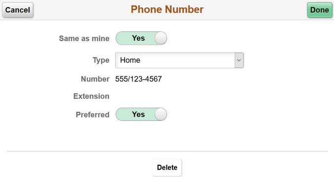 (Tablet) Phone Number modal window