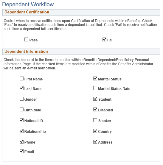 Dependent Workflow page