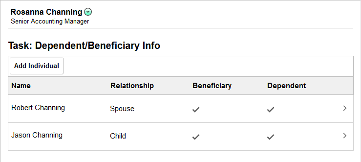 LE_Dependent/Beneficiary Info page