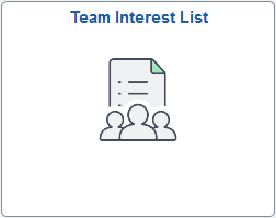 Team Interest List tile