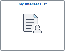 My Interest List tile