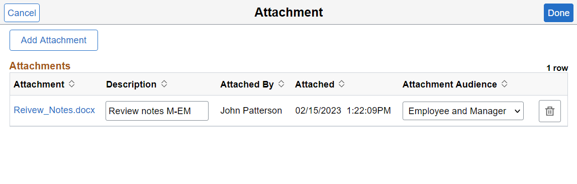 Attachment page