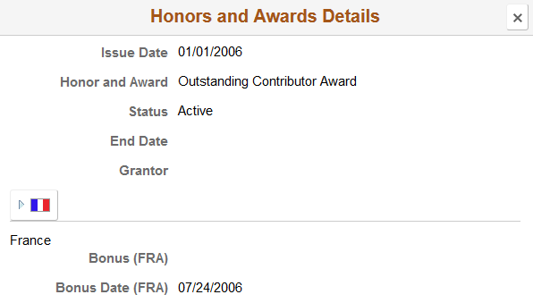 Honors and Awards Details page