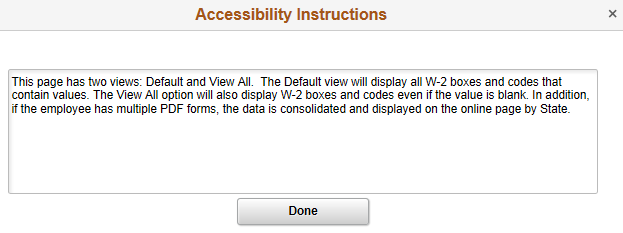 Accessibility Instructions page