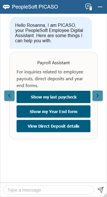 Example of paycheck-related inquiries (1 of 4)