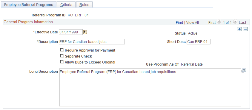 Employee Referral Programs page
