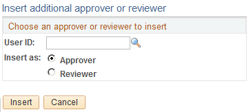 Insert additional approver or reviewer page