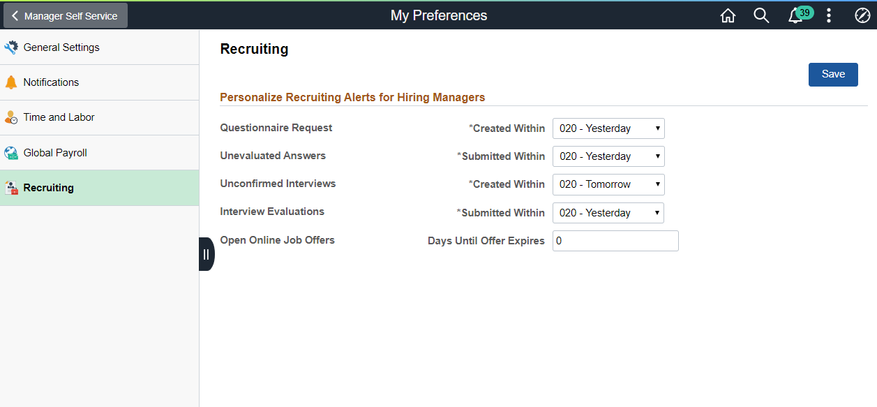Personalize Recruiting Alerts for Hiring Managers.