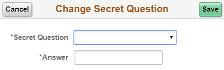 Change Secret Question page (fluid)