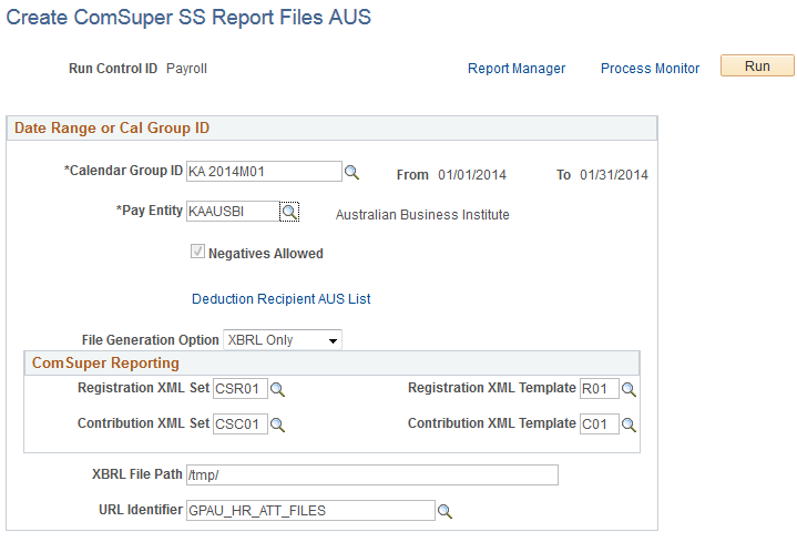 Create ComSuper SS Report Files - XBRL format