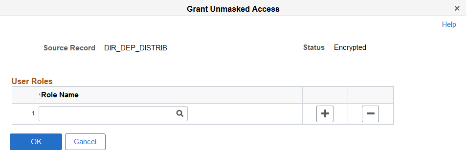 Grant Unmasked Access page