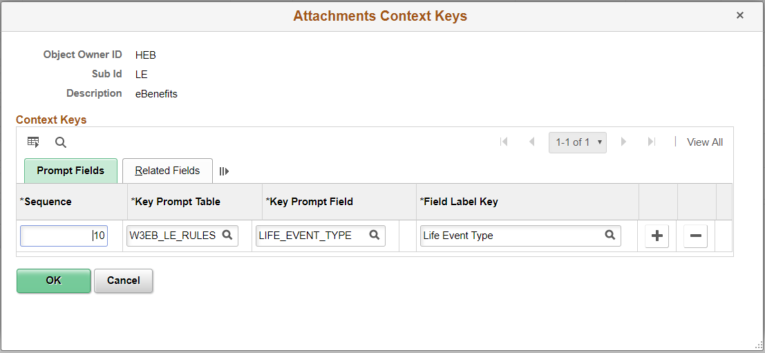 Attachments Context Keys page