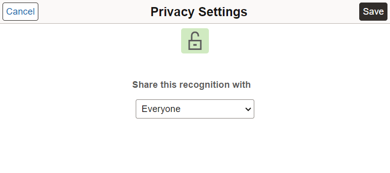 Privacy Settings page