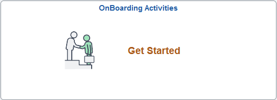 OnBoarding Activities Tile: Get Started