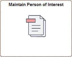 Maintain Person of Interest tile