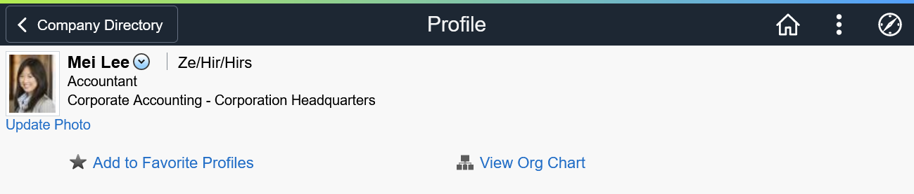 (Tablet) Profile page header