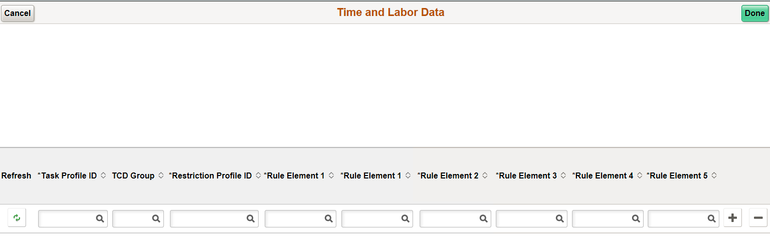 Time and Labor Data page (2 of 2)