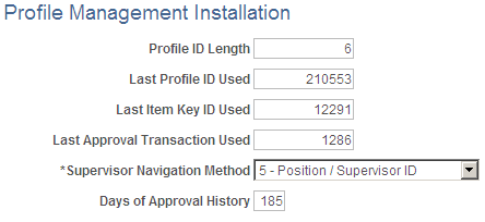 Profile Management Installation page