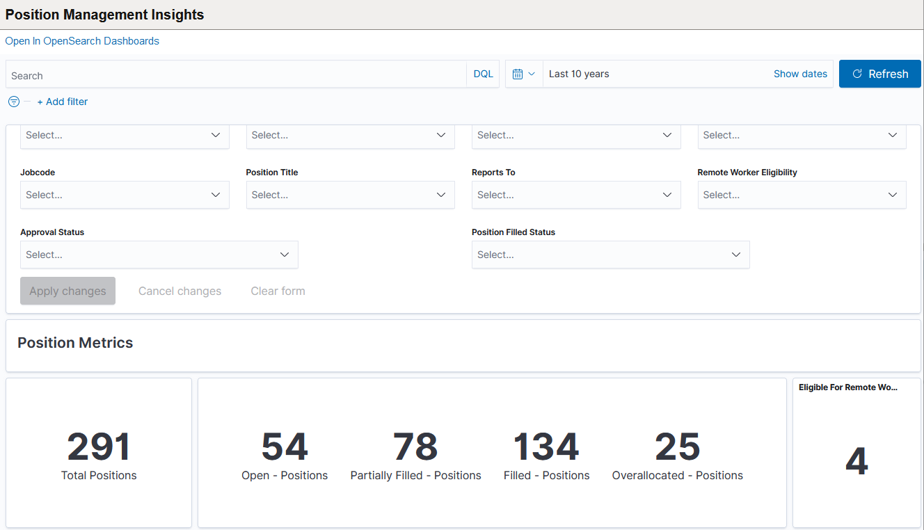 Position Management Insights dashboard (1 of 7)