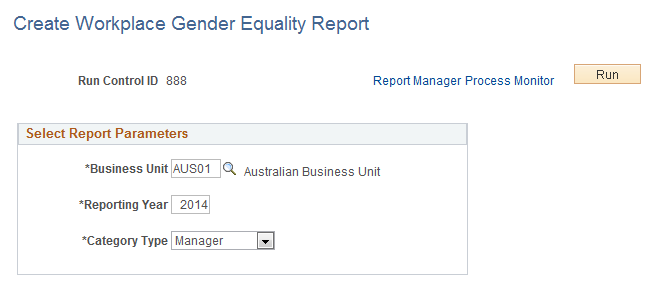 Create Workplace Gender Equality Report page