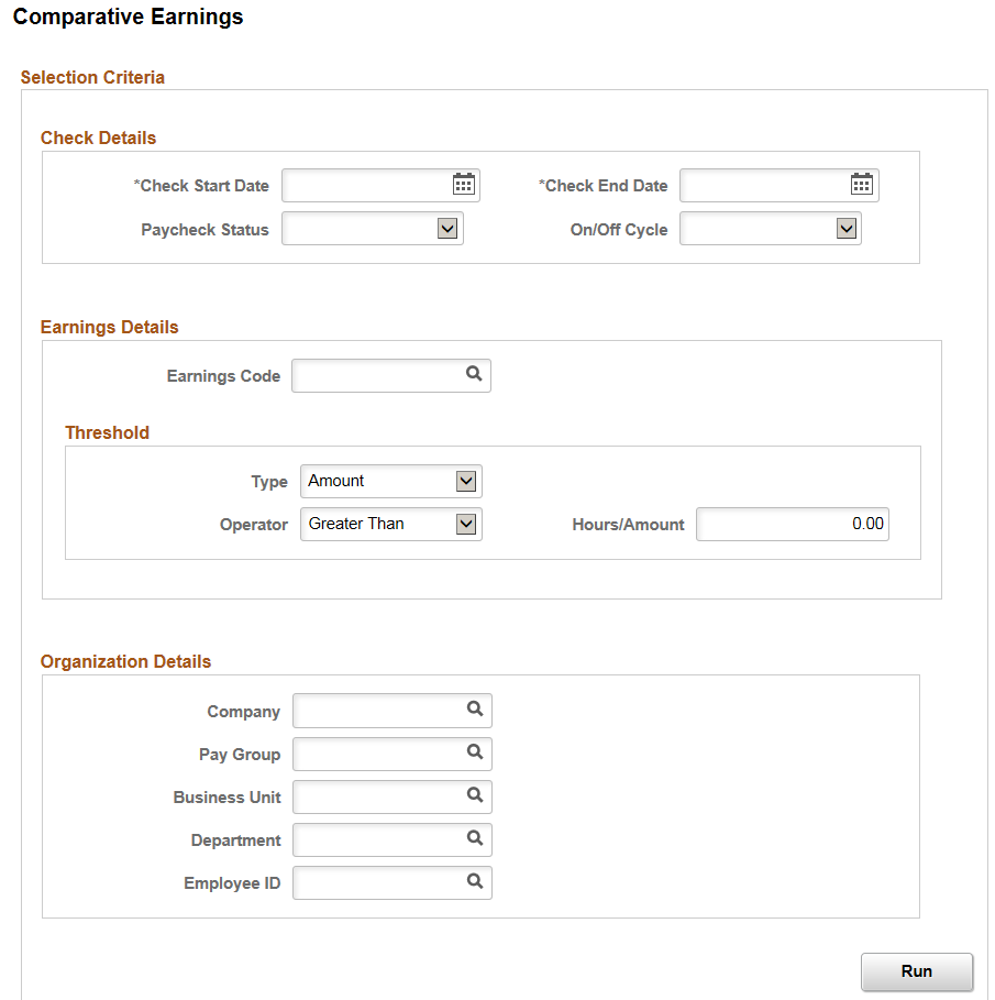 Comparative Earnings page fluid