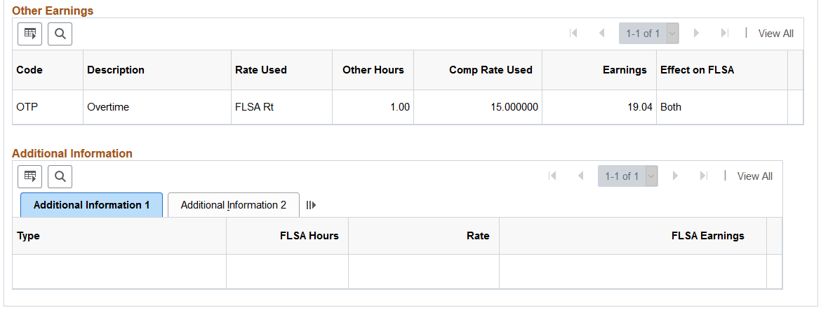 Review FLSA Pay Data page (2 of 2)