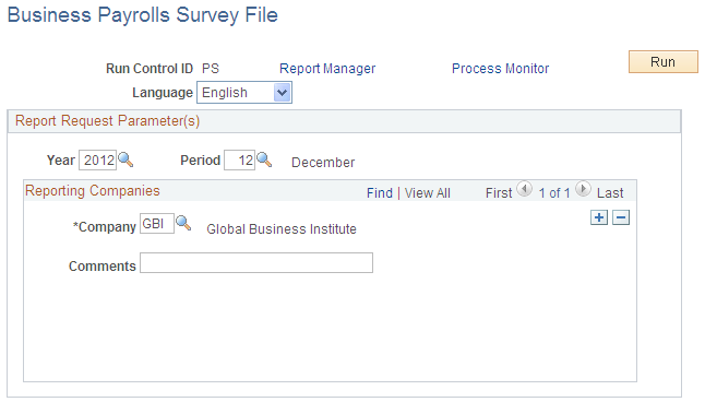 Business Payrolls Survey File page