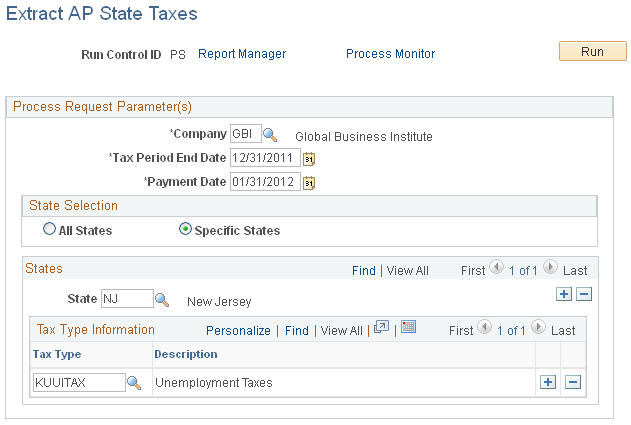 Extract AP State Taxes page