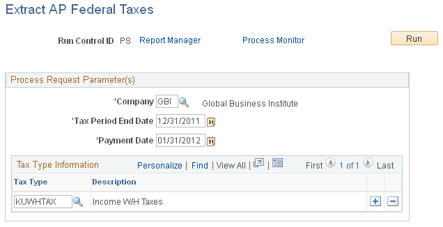 Extract AP Federal Taxes page