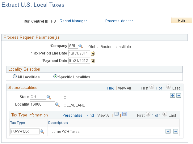 Extract U.S. Local Taxes page