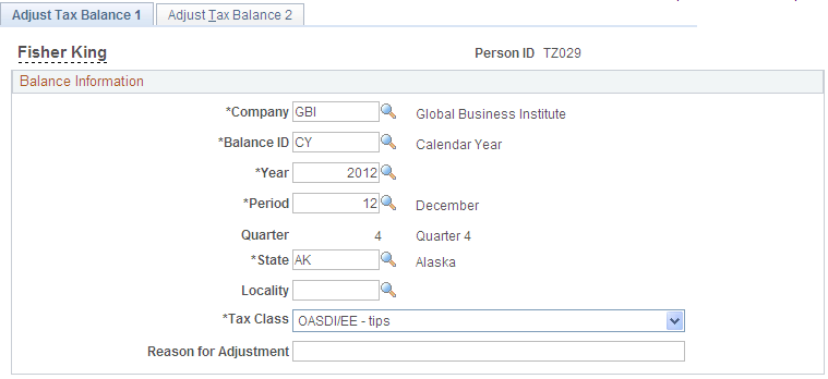 Adjust Tax Balance 1 page