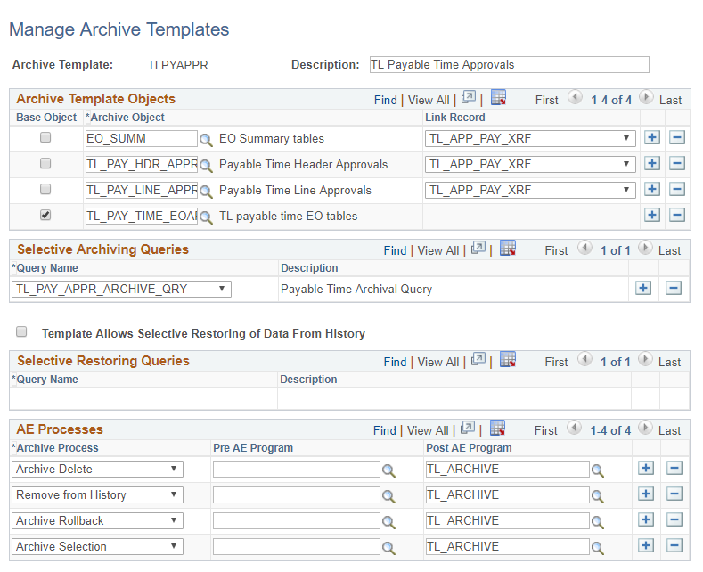 Manage Archive Template Page