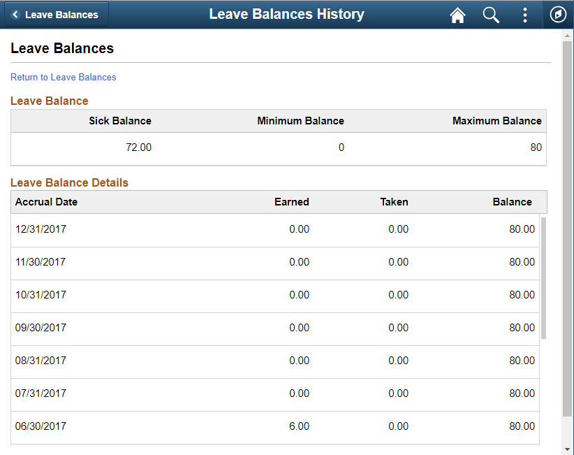Leave Balances_Details page
