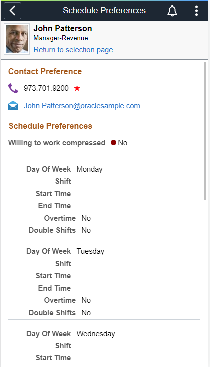 Schedule Preferences Page_SmartPhone