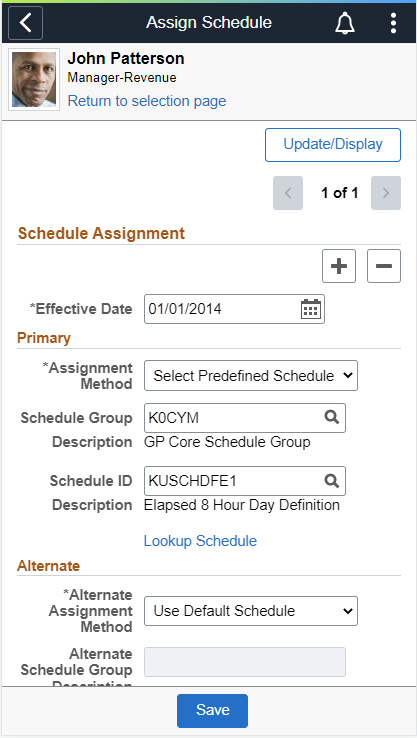 Assign Schedule Page_Smartphone
