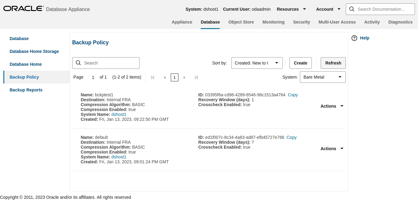 bui_backup_policy_created_successfully.pngの説明は以下のとおりです bui_backup_policy_created_successfully.pngの説明は以下のとおりです