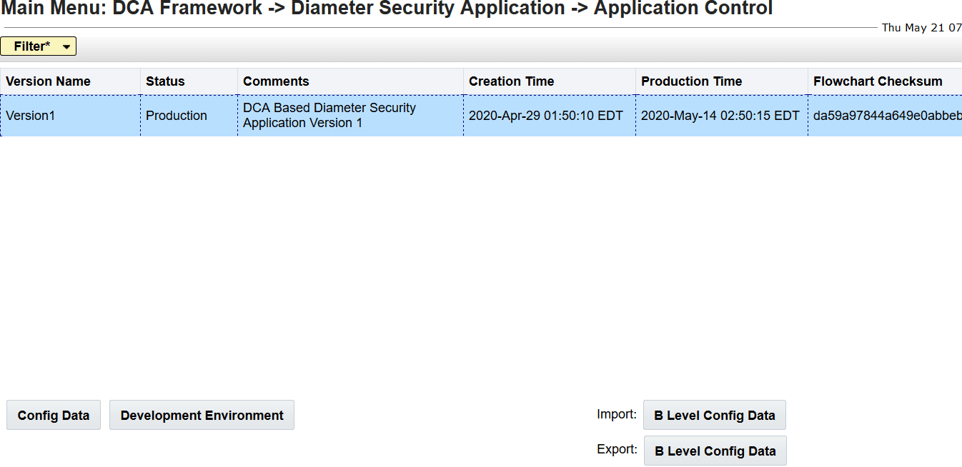 configuration data configuration data