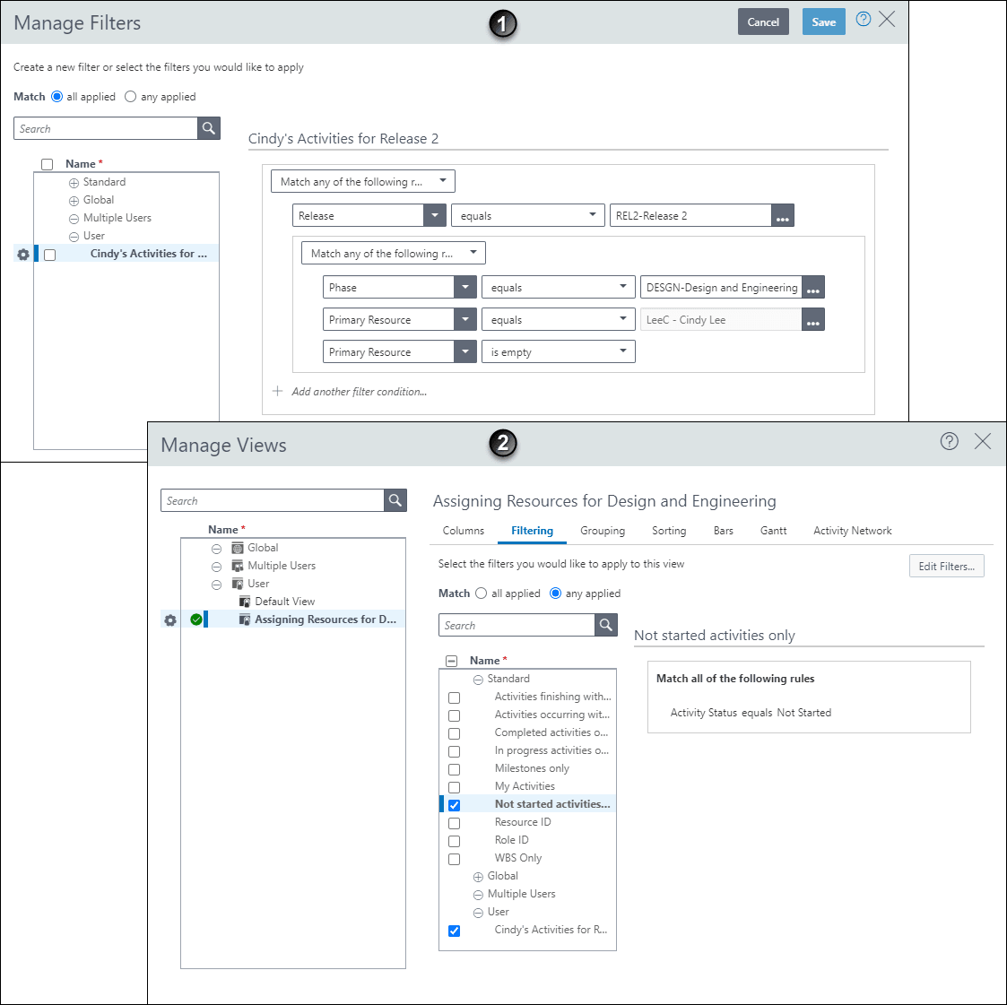 This illustration is a graphical representation of the text in the following table.