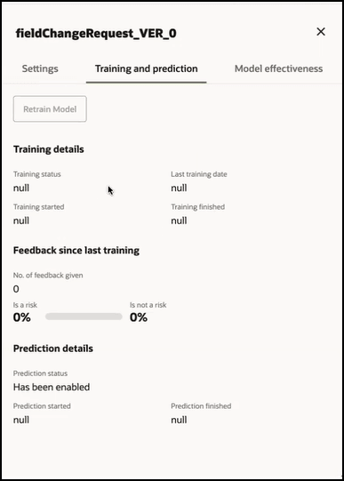 ML Model Training and Predictions Details