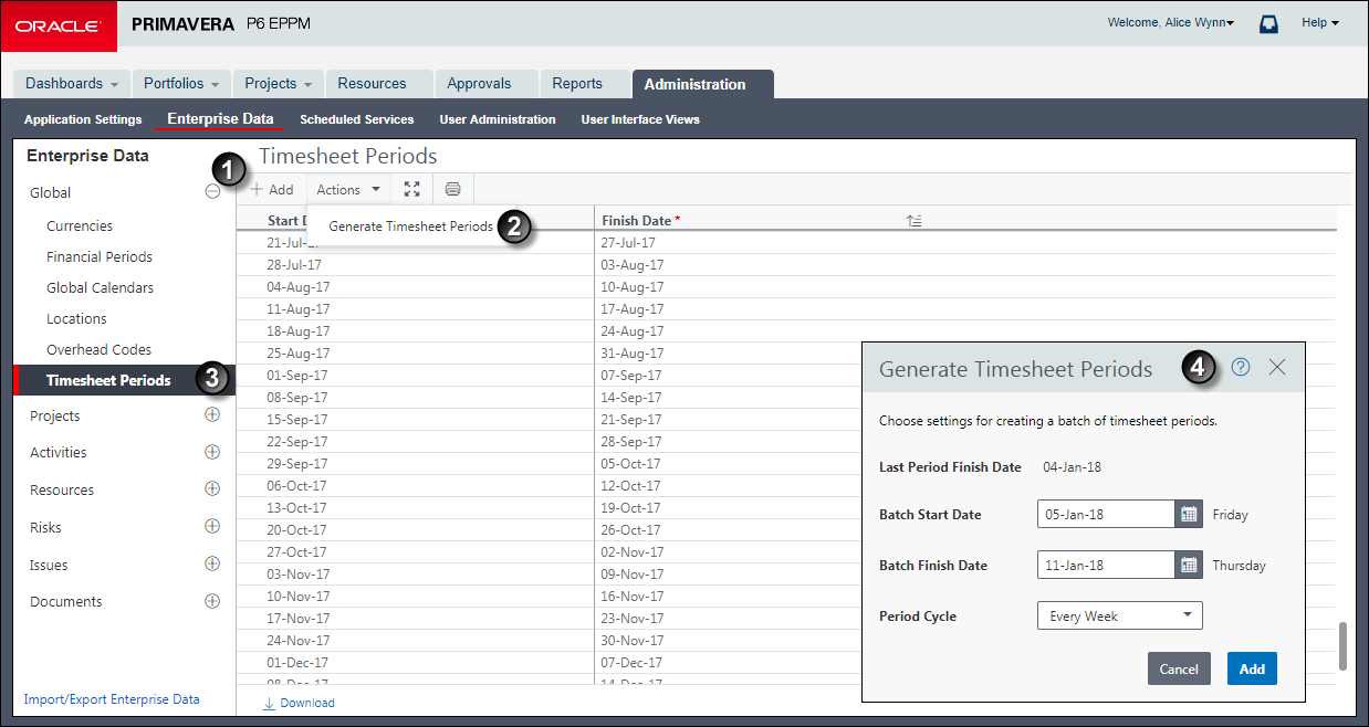 Timesheet Periods