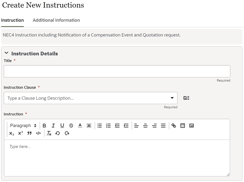 create new instructions instruction details image