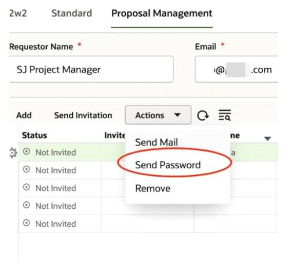 Send password present in actions