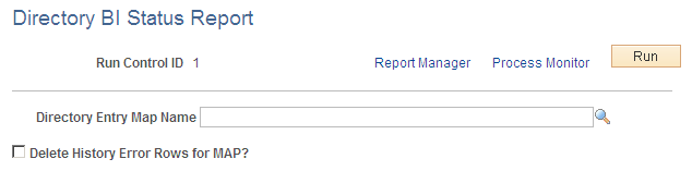 Directory BI Status Report page